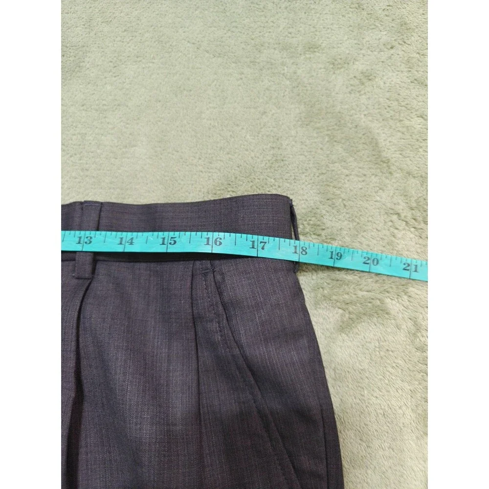 Perry Ellis Mens 36x34 Charcoal Gray Neo Luxe Pleated Cuffed Dress Slacks NWT
